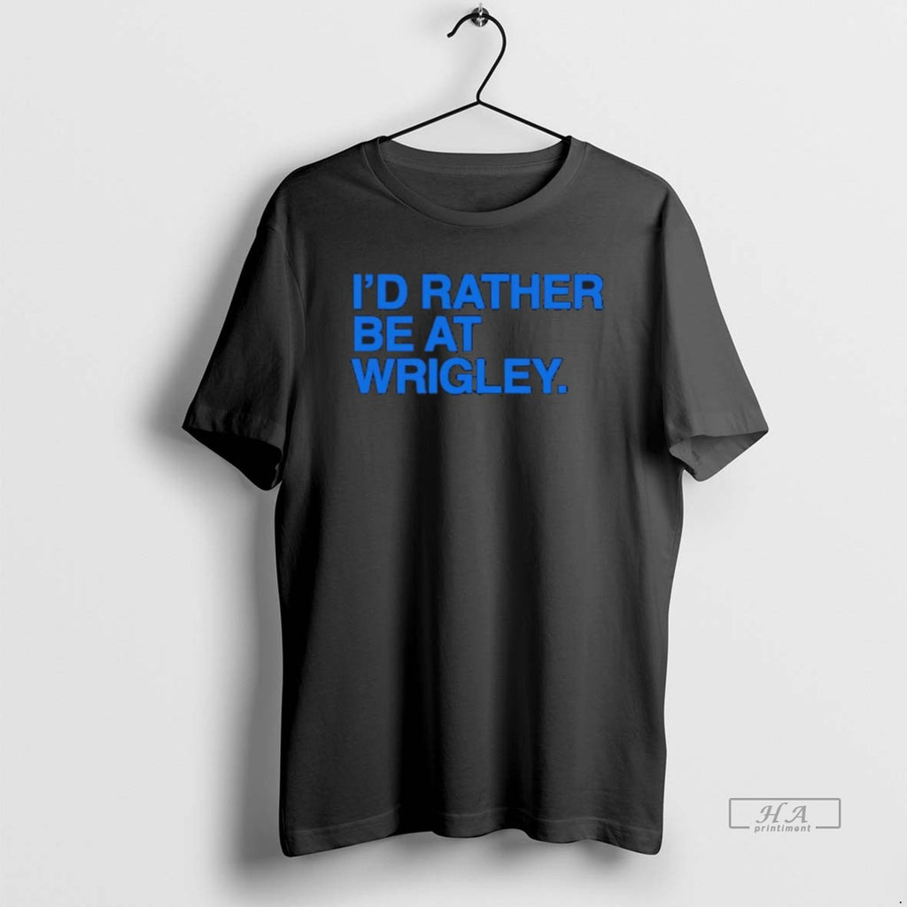 Official Id Rather Be At Wrigley Mlb Black
