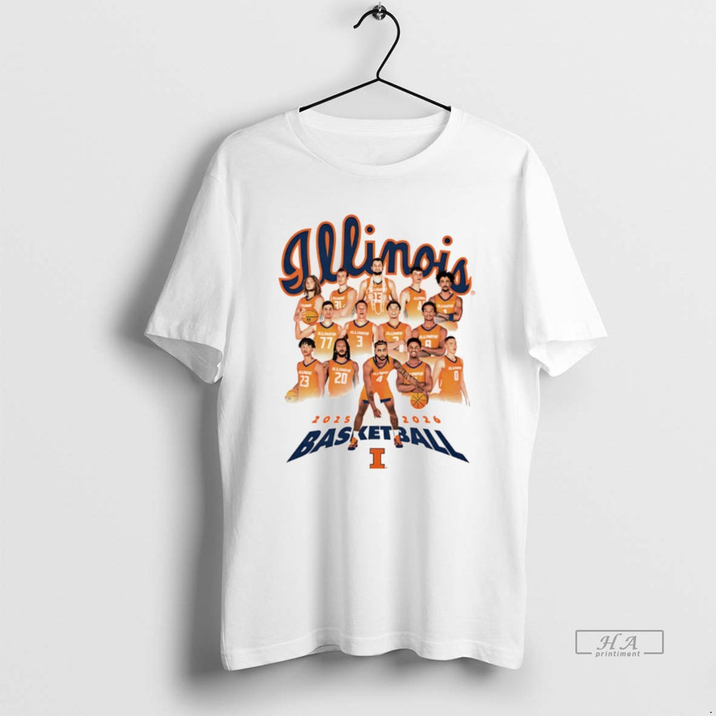 Official Illinois Mens Basketball Team 2025 2026 Collage Christmas