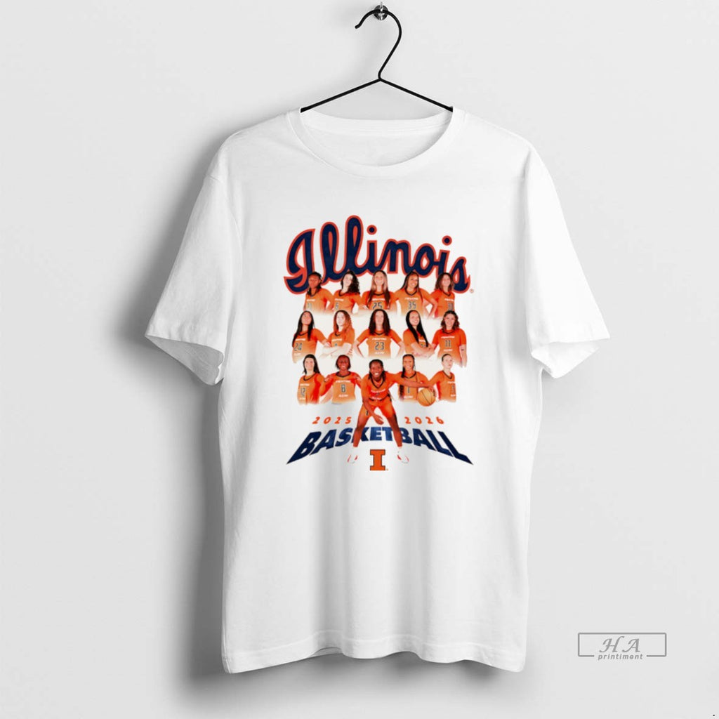 Official Illinois Womens Basketball Team 2025 2026 Collage Christmas