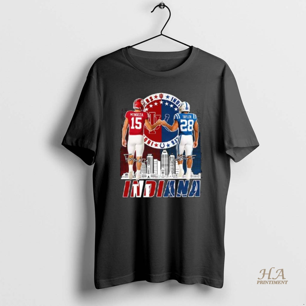 Official Indiana City Sports Mendoza Hoosiers X Taylor Colts Skyline Tee