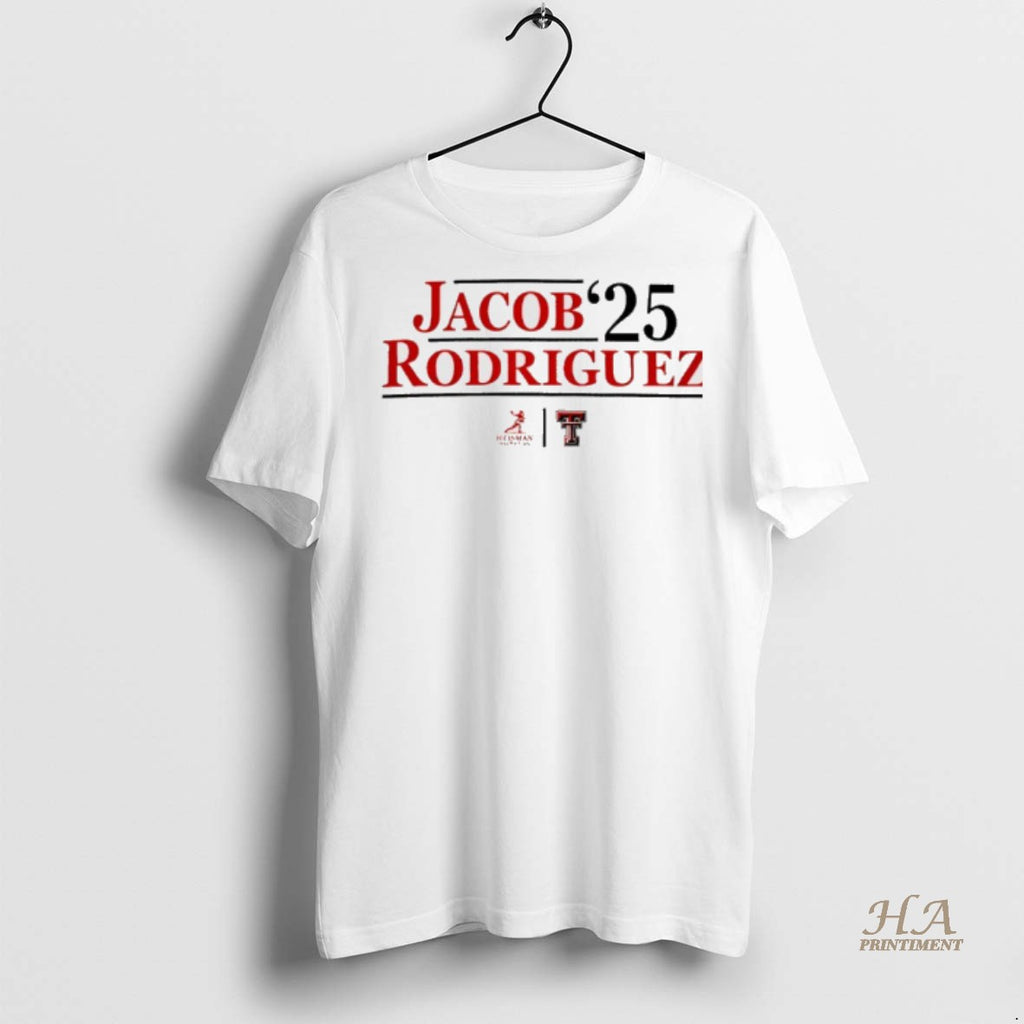 Official Jacob Rodriguez 25 Heisman Texas Tech Red Raiders Shirt
