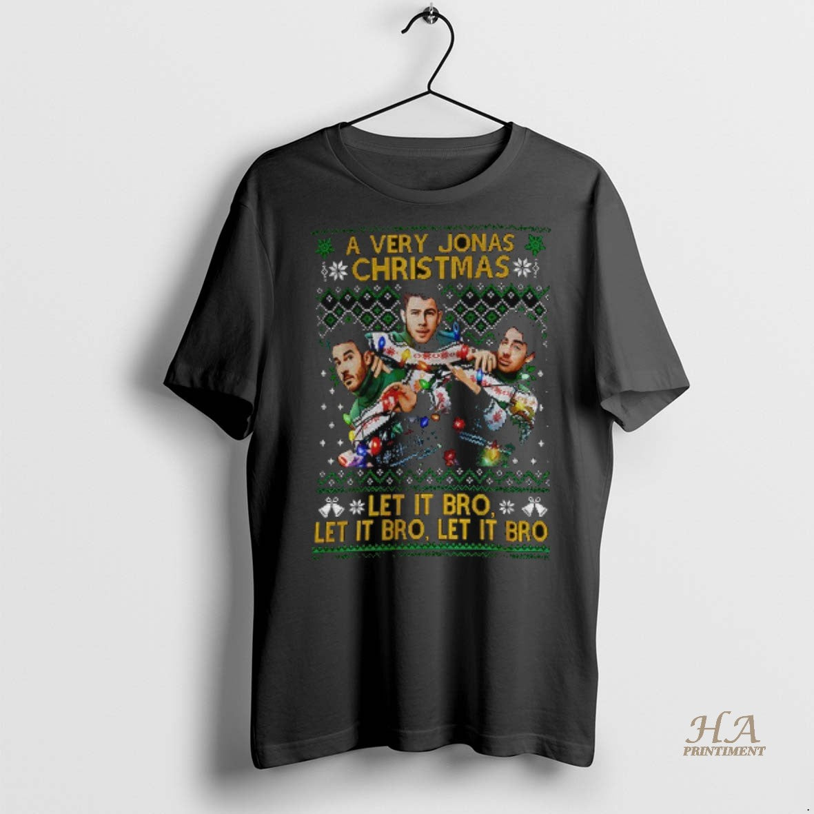Official Jonas Brothers A Very Jonas Christmas Let It Bro Shirt