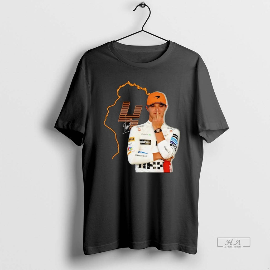 Official Lando Norris Middle Finger Signature