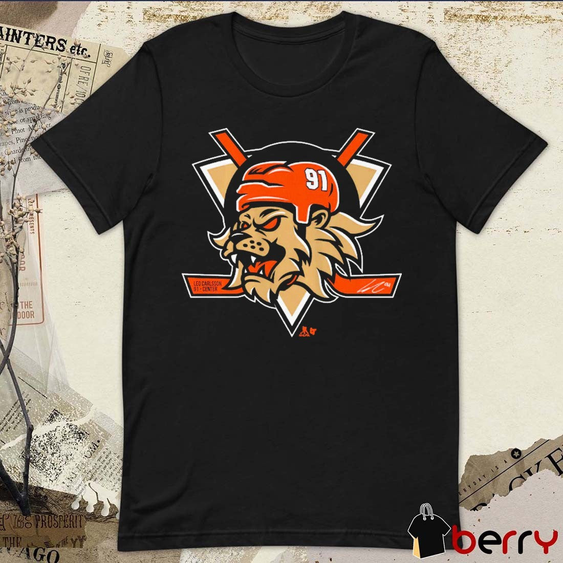 Leo Carlsson Lion Anaheim Ducks NHL 2026 Signature t-shirt