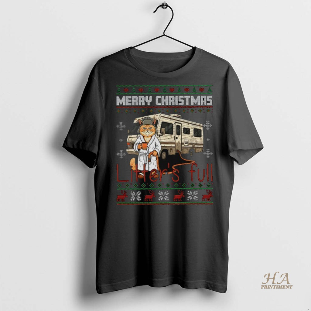 Official Litters Full Cat Ugly Christmas Shirt