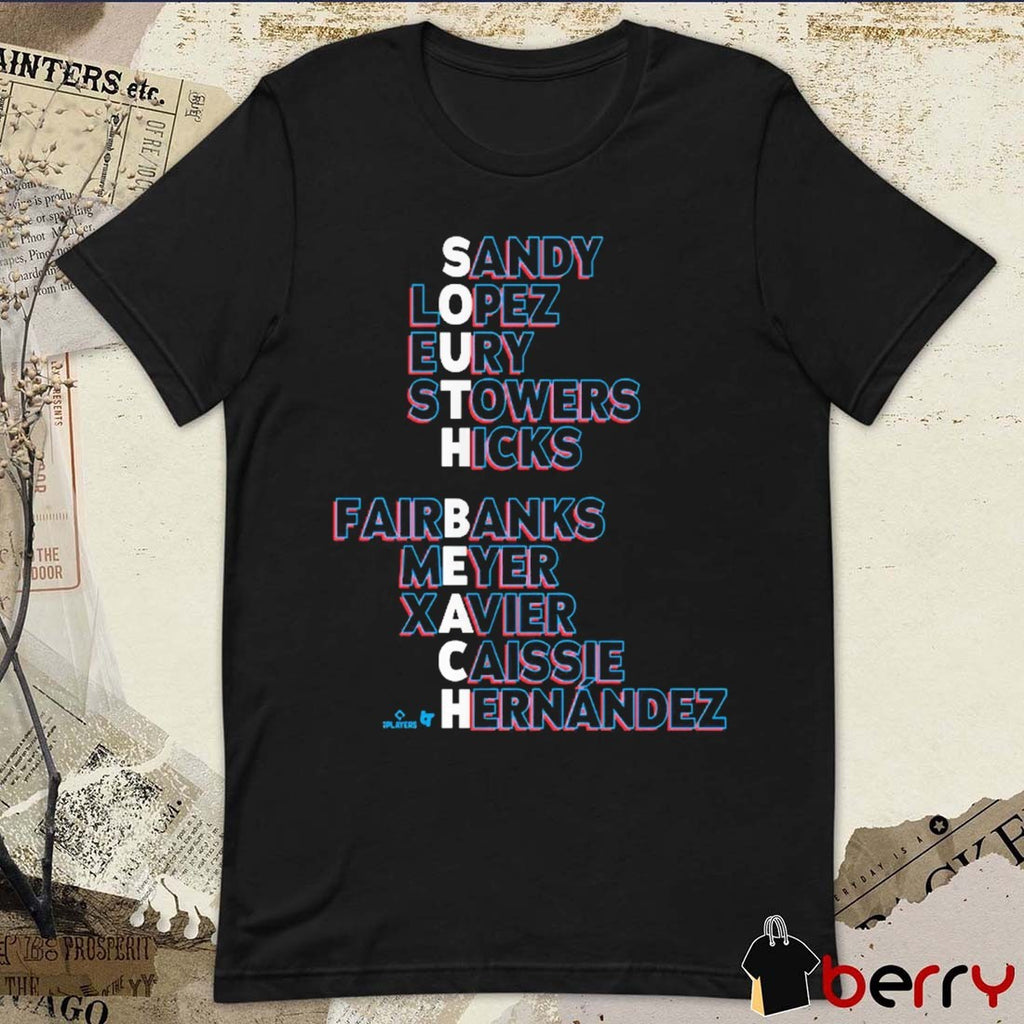 Miami Baseball South Beach Names 2026 Sandy Lopez Eury Stowers Hocks Fairbanks Meyer t-shirt