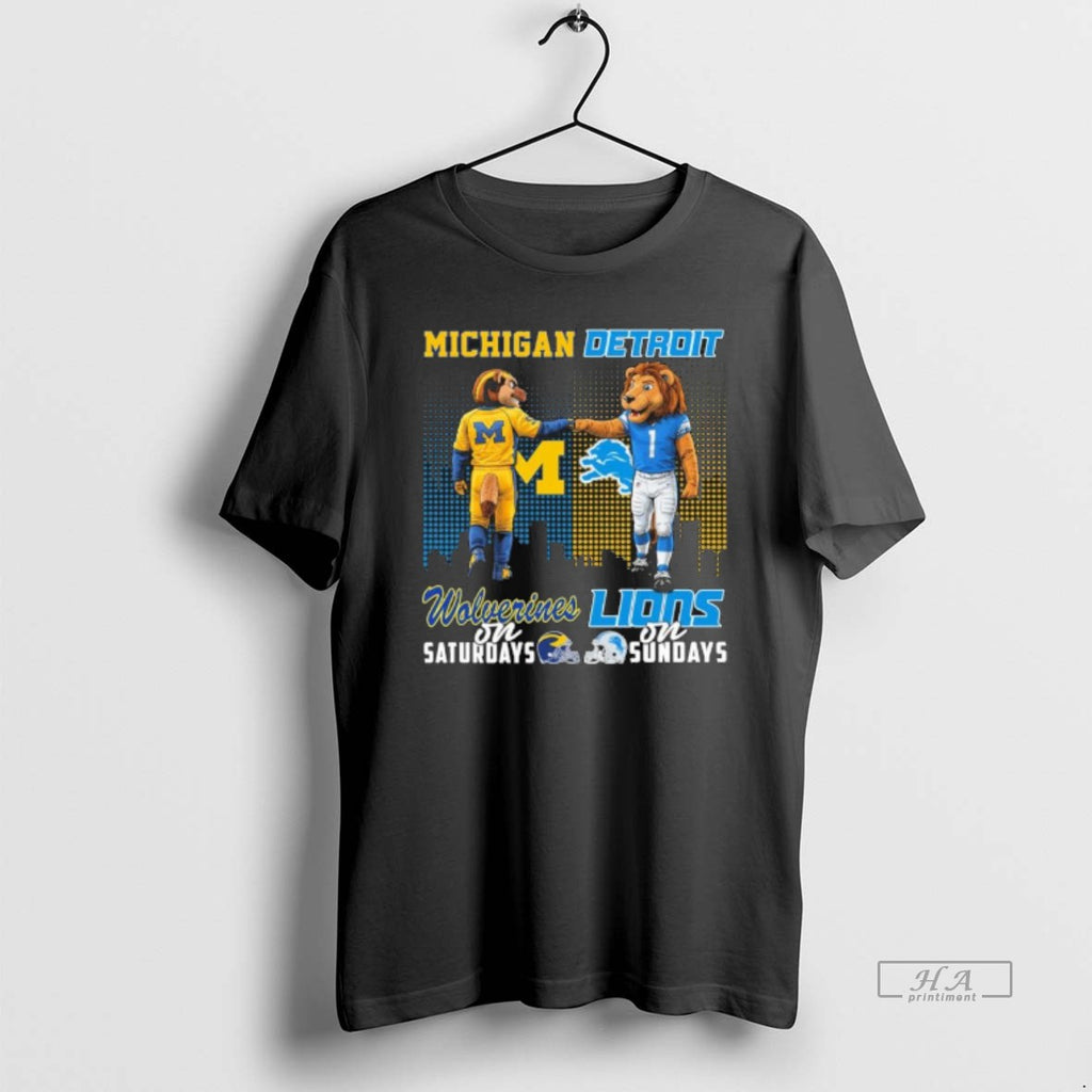 Official Michigan Vs Lions Mascot On Saturdays And On Sundays