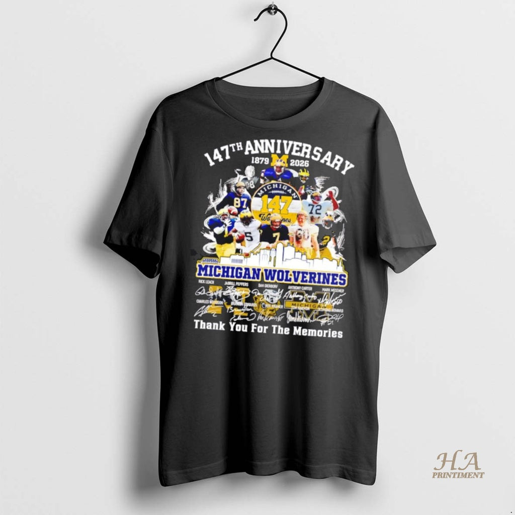 Official Michigan Wolverines 147th Anniversary 1879 2026 Team Players Shirt