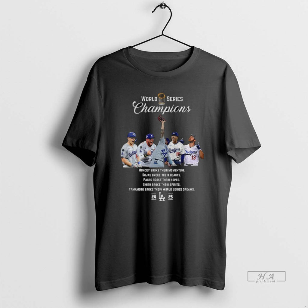 Official Muncy Rojas Pages Smith Yamamoto 2025 World Series Champions Dodgers