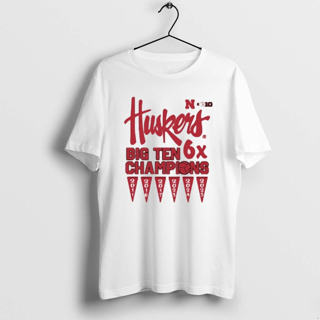 Official Nebraska Cornhuskers 2025 Big Ten 6x Champions