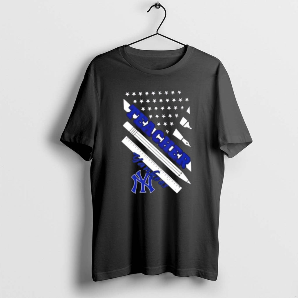 Official New York Yankees Baseball X Teacher American Flag