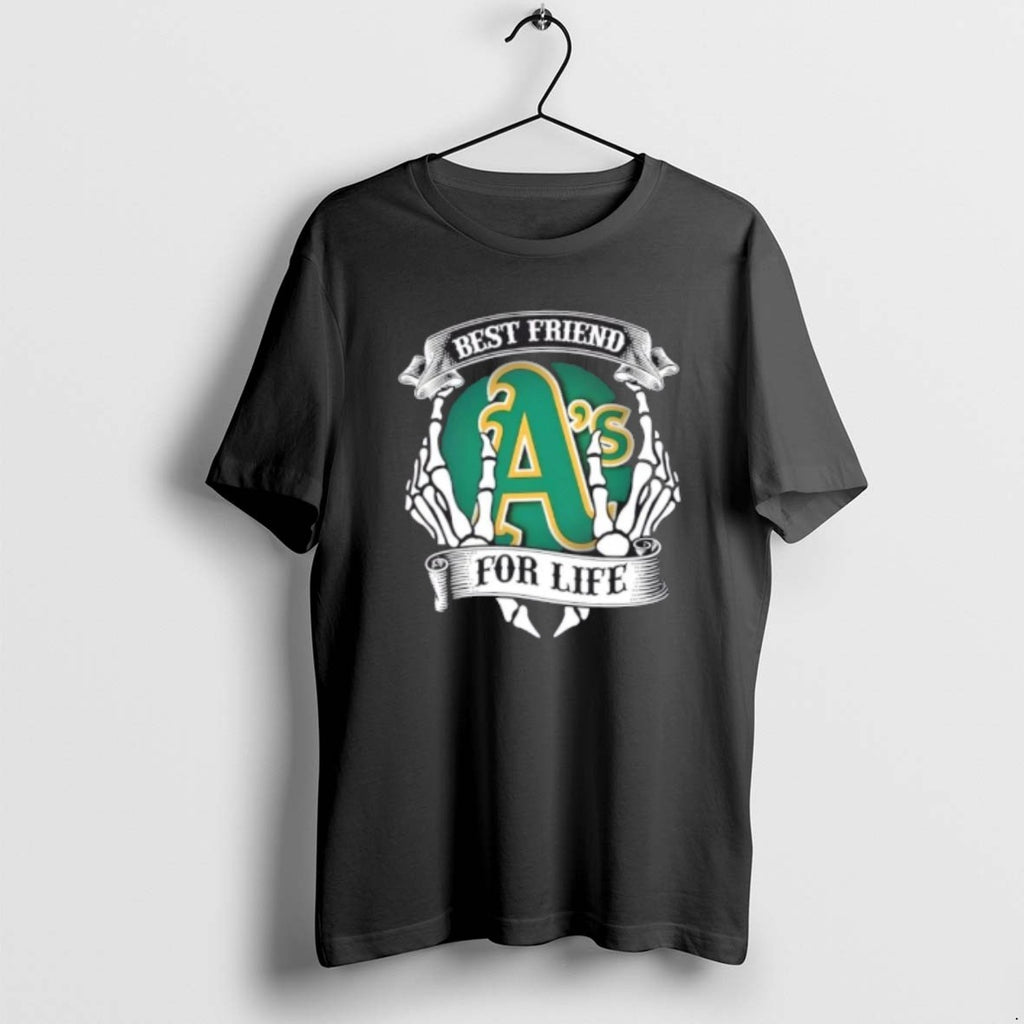 Official Oakland Athletics Baseball Best Friend For Life Hands Bones