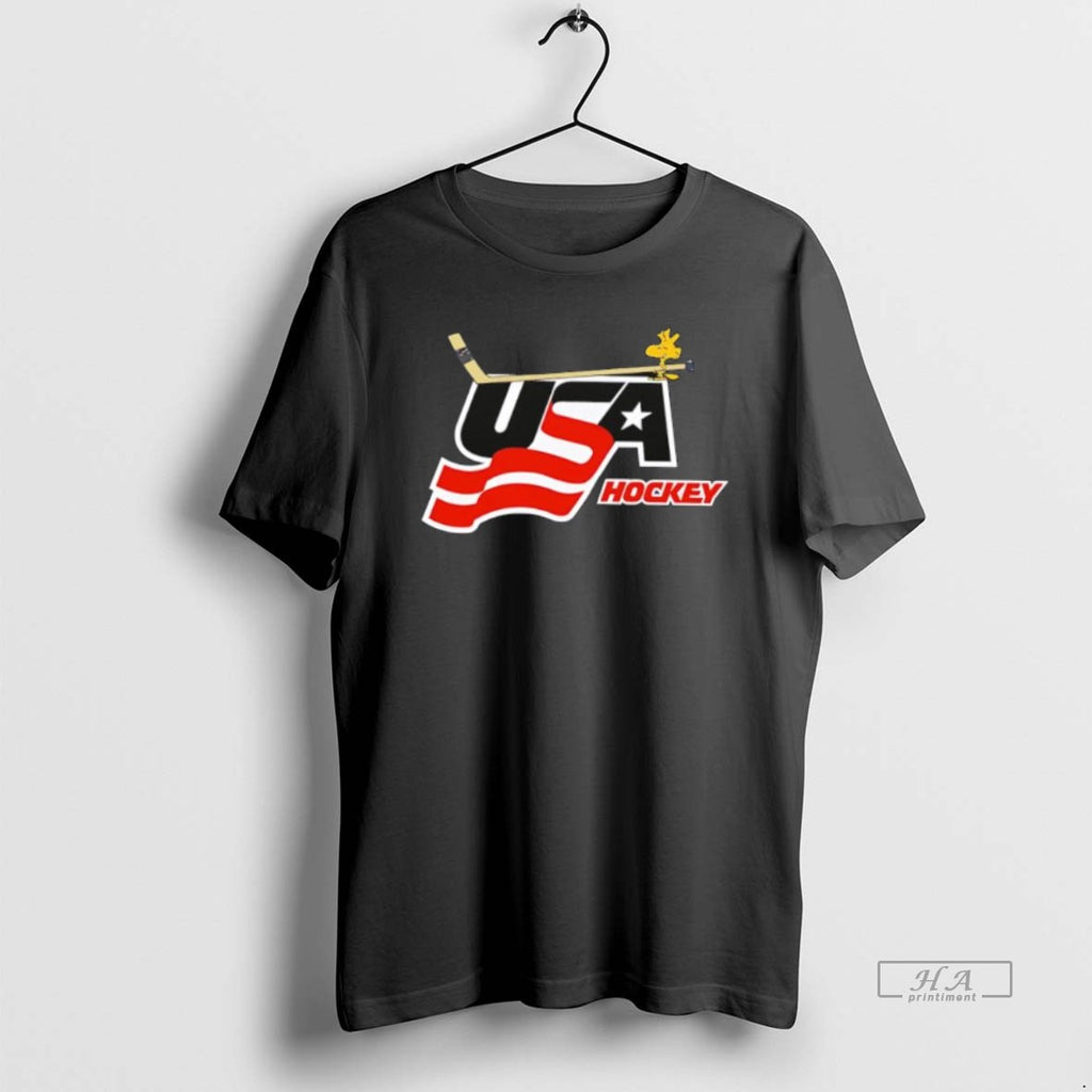Official Peanuts X Usa Hockey Woodstock Logo