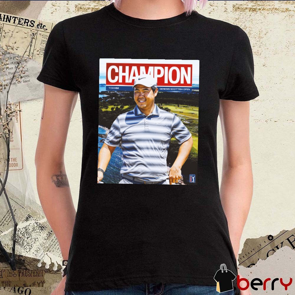Pga Tour Champion Tom Kim Genesis Scottish Open Poster t-shirt