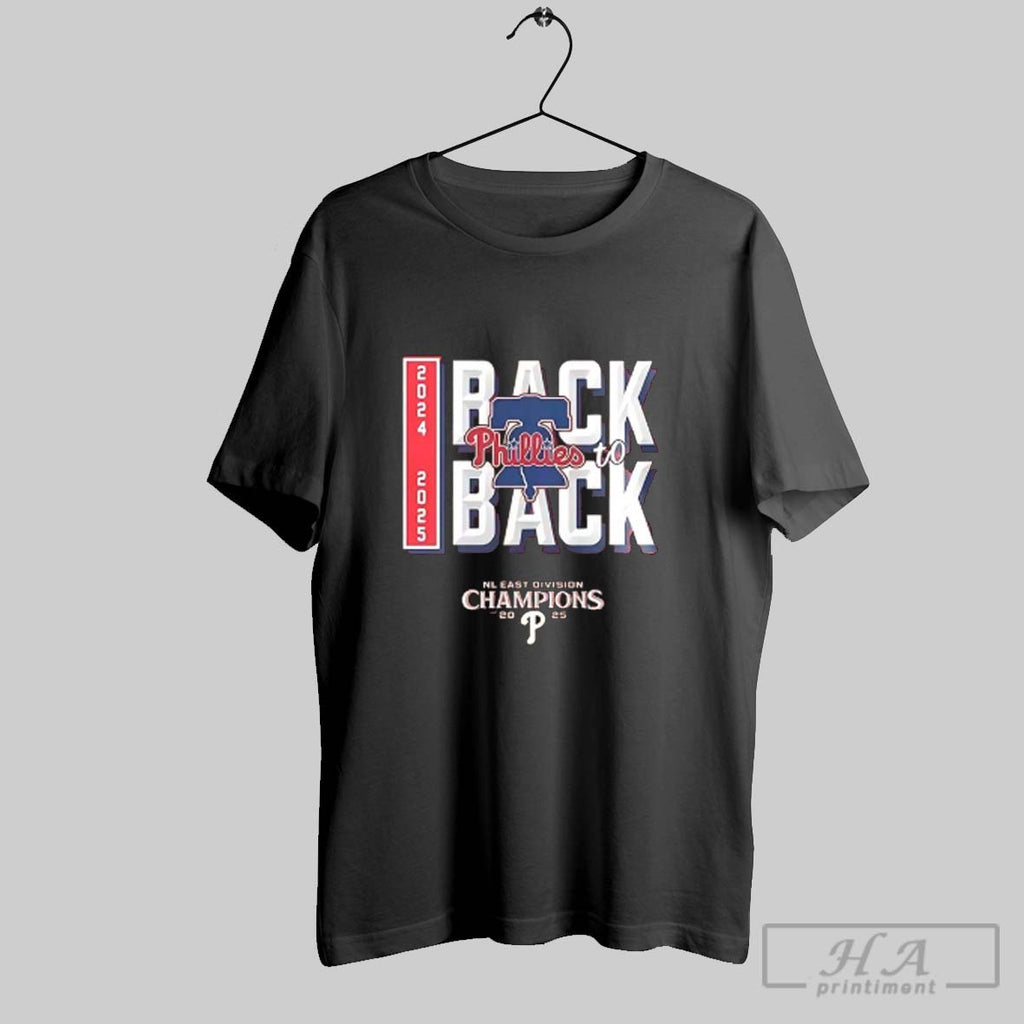 Official Philadelphia Phillies Back To Back Nl East Division Champions 2024 2025 V Neck