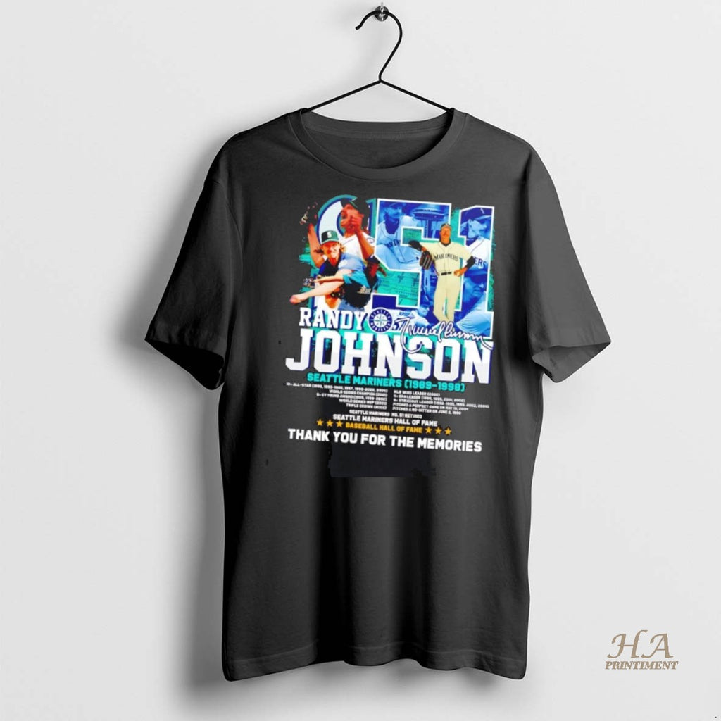 Official Randy Johnson Baseball Hall Of Fame Seattle Mariners Shirt