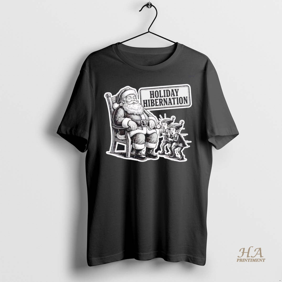 Official Santa Holiday Hibernation Christmas Shirt