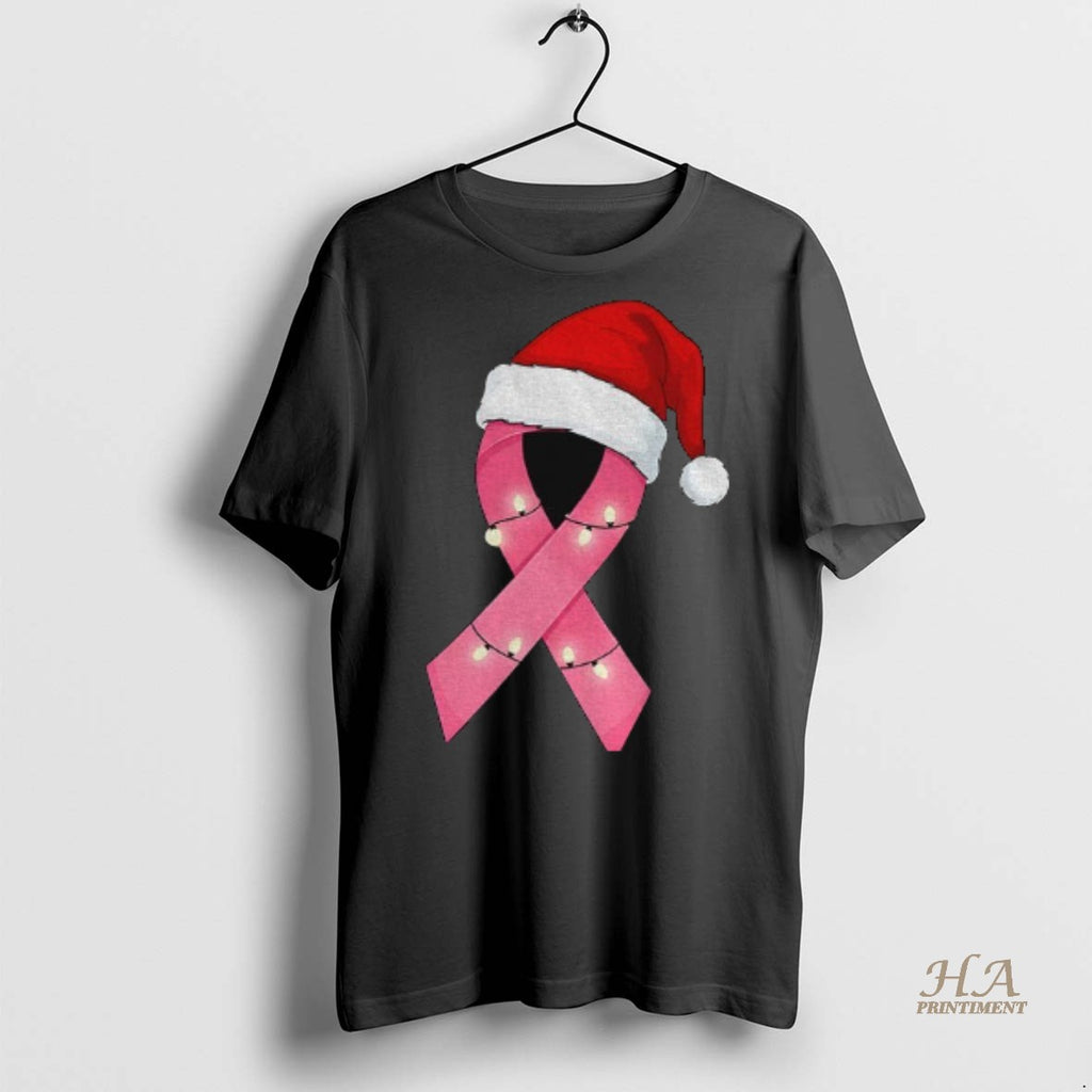 Official Santa Pink Ribbon Breast Cancer Christmas Shirt