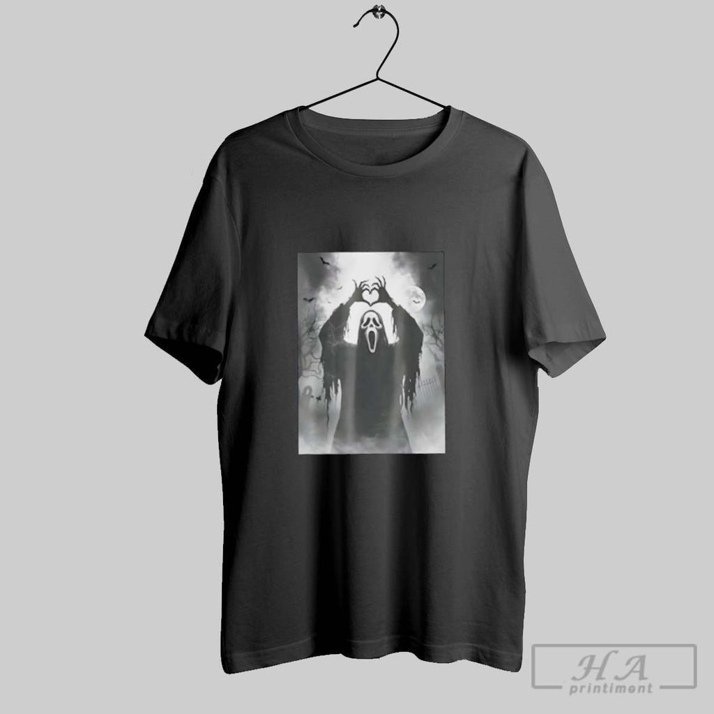 Official Scary Face Horror Halloween Ghost Heart Hands Spooky
