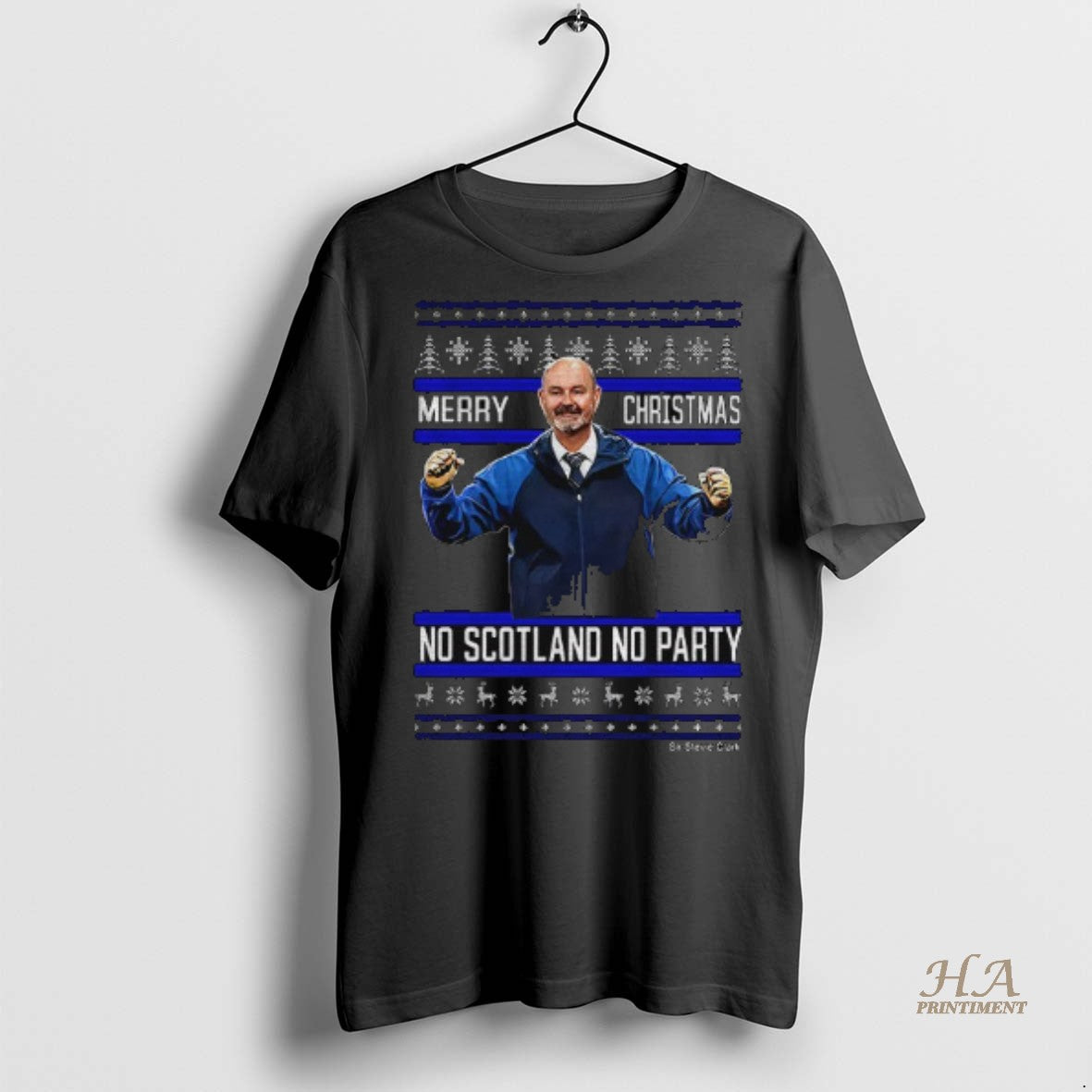 Official Scotland Clark Merry Christmas No Scotland No Party Shirt