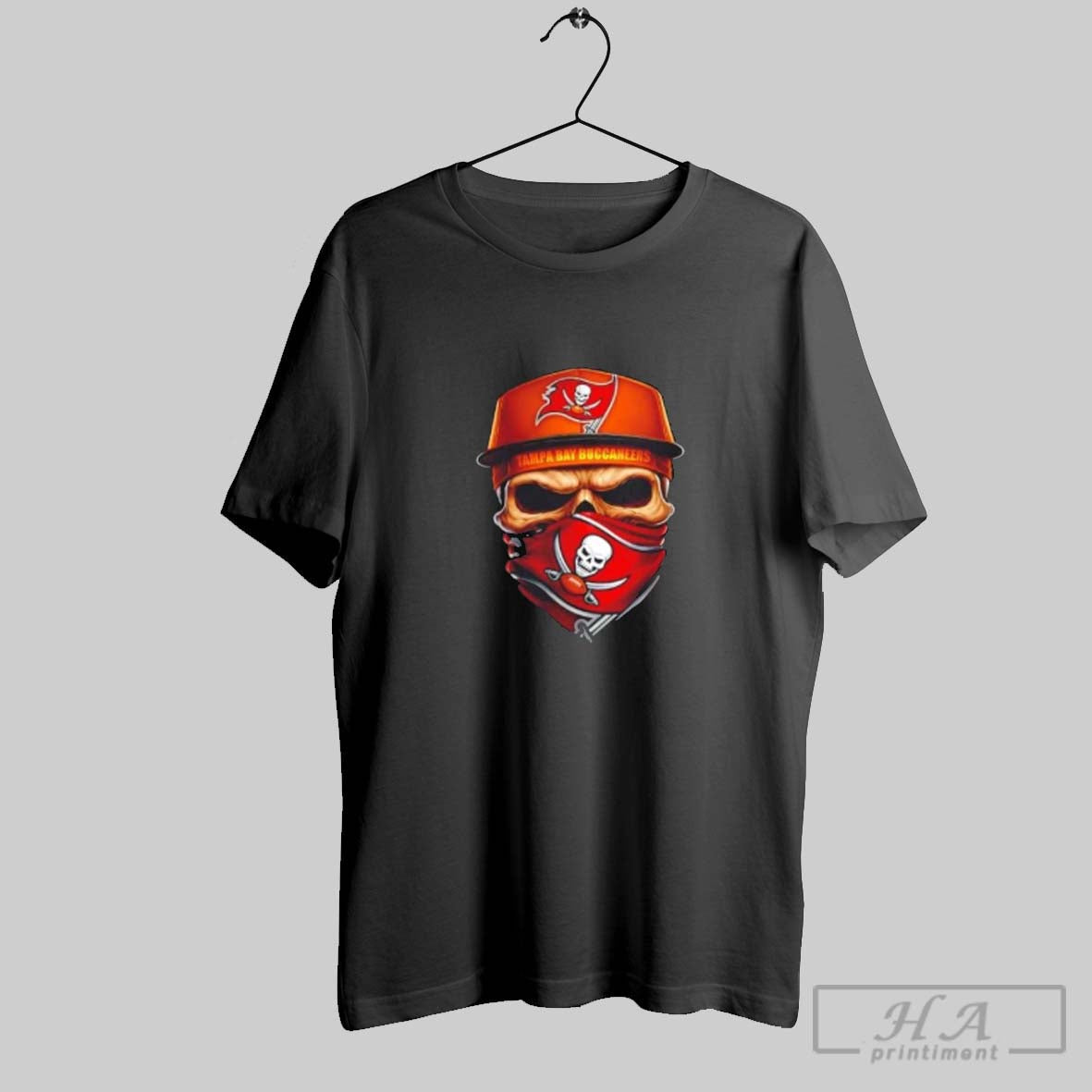 Official Skull Wearing A Face Scarf Tampa Bay Buccaneers Football