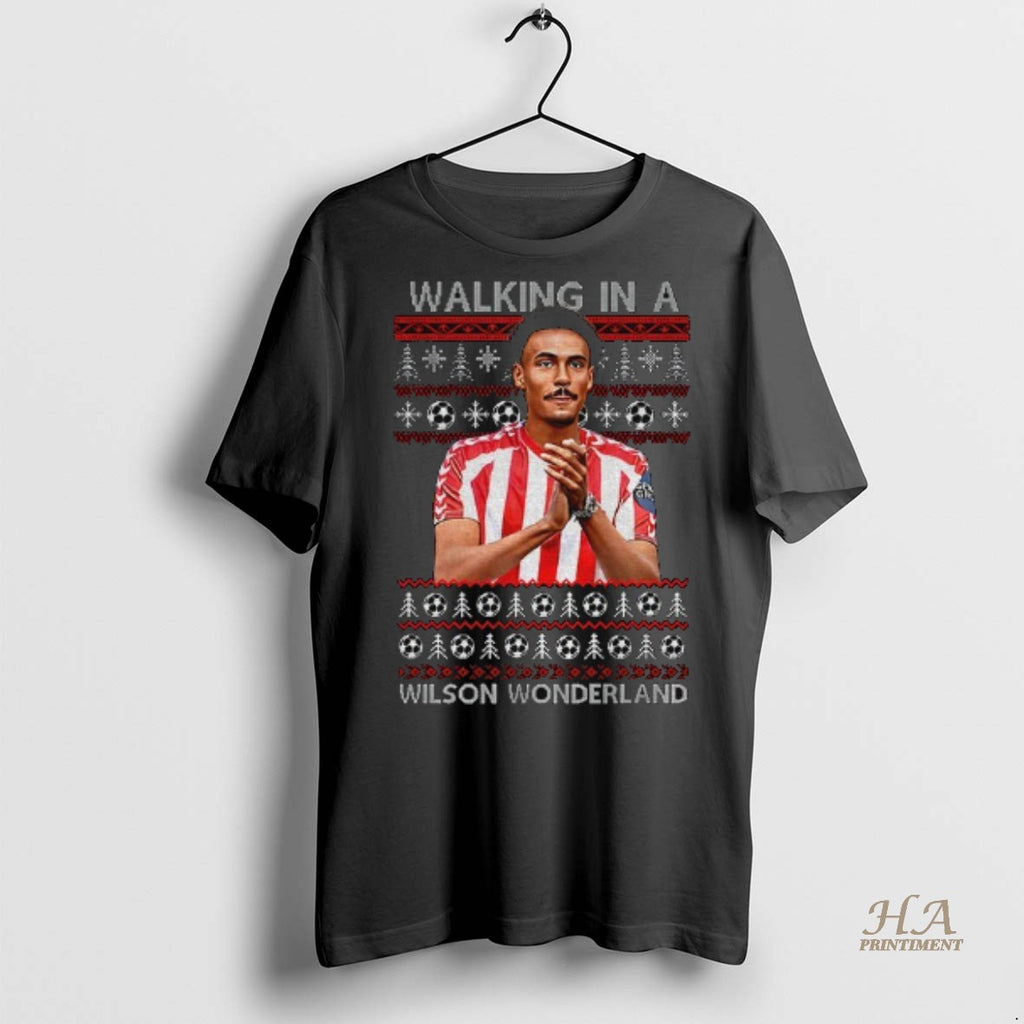 Official Sunderland Wilson Isidor Christmas Walking In A Wilson Wonderland Shirt