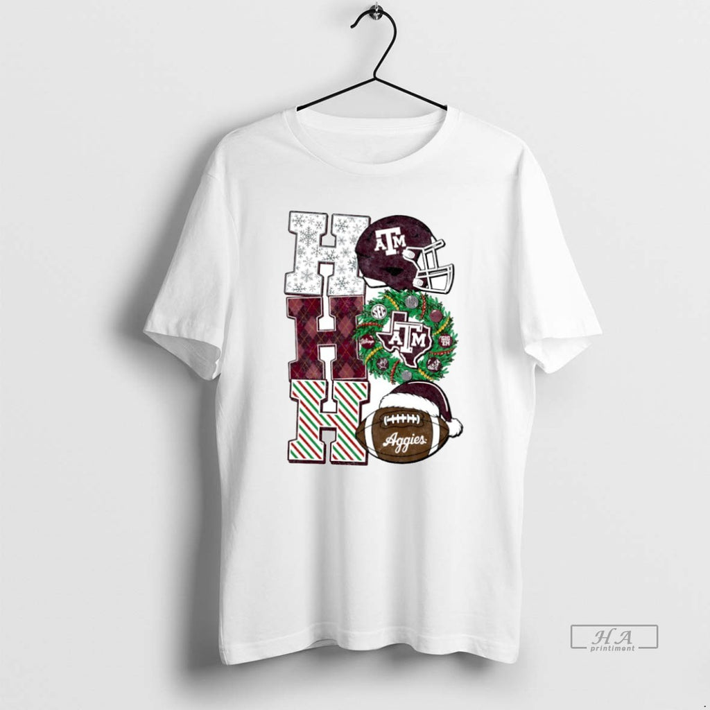 Official Texas A And M Aggies Ho Ho Ho Christmas Helmet Circle