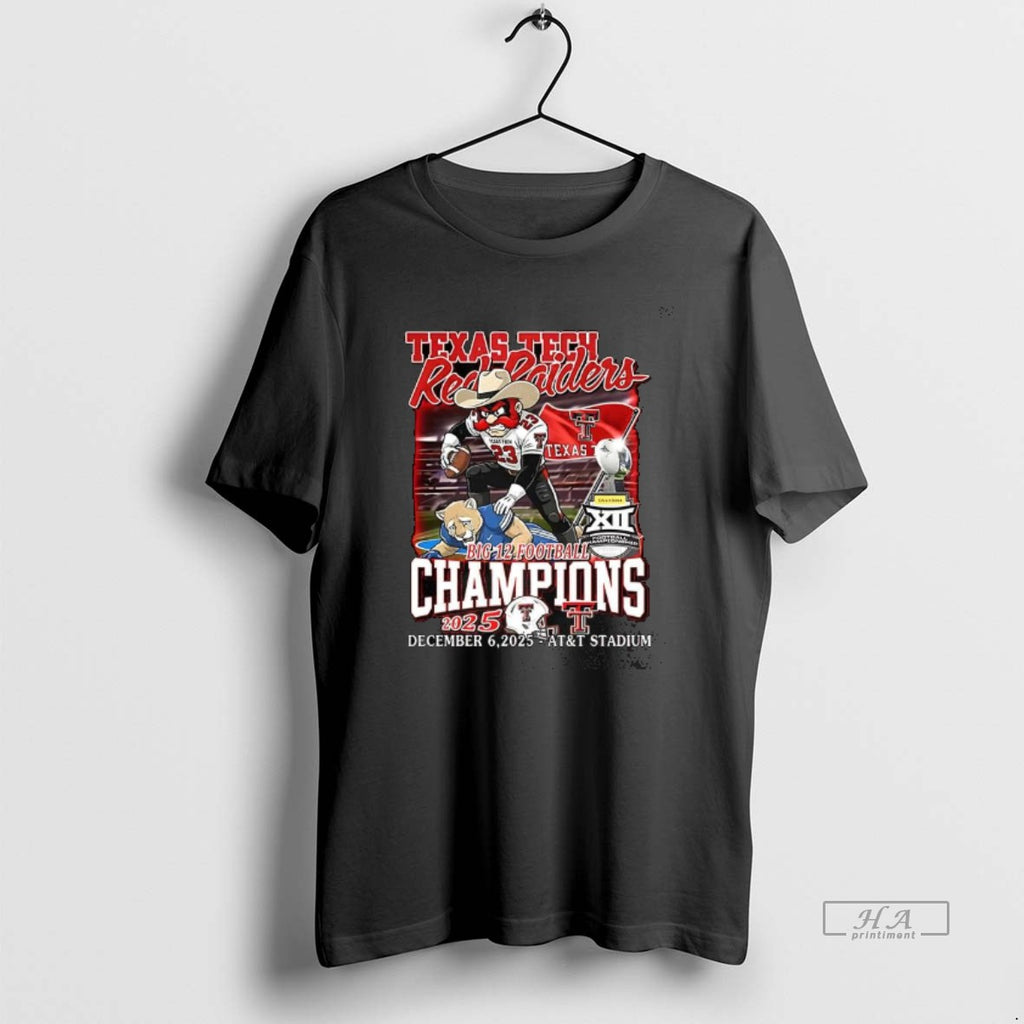 Official Texas Tech Red Raiders Beat Byu Cougars Big 12 Conference Champions 2025 Mascot