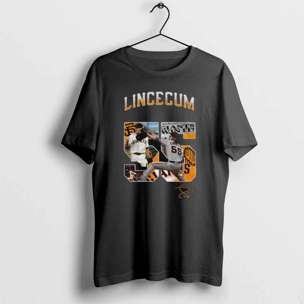 Official Tim Lincecum 55 San Francisco Giants Win It Signature