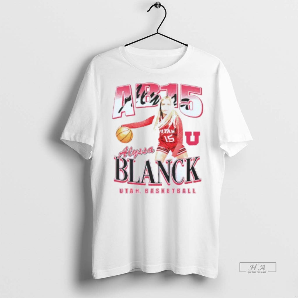 Official Trendy Ab15 Alyssa Blanck Utah Utes Womens Basketball Player Mens White Tee Tee Sweater