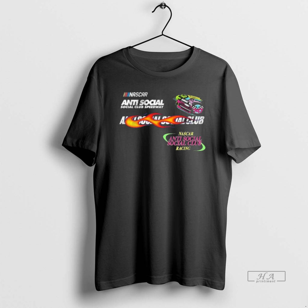 Official Trendy Anti Social Social Club X Nascar Black Daytona