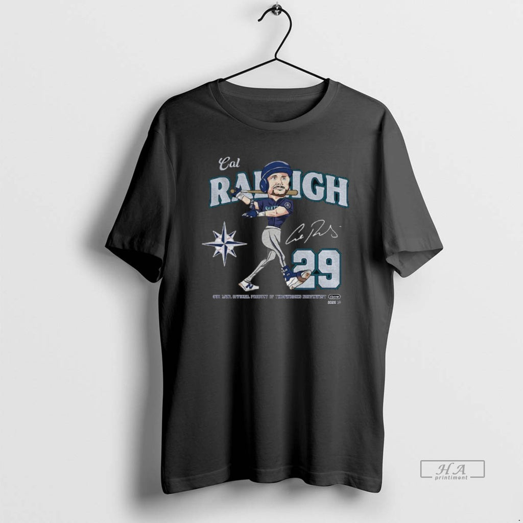 Official Trendy Cal Raleigh Cartoon 29 Seattle Mariners Our Mvp Product Of Throwbacks Northwest Tee