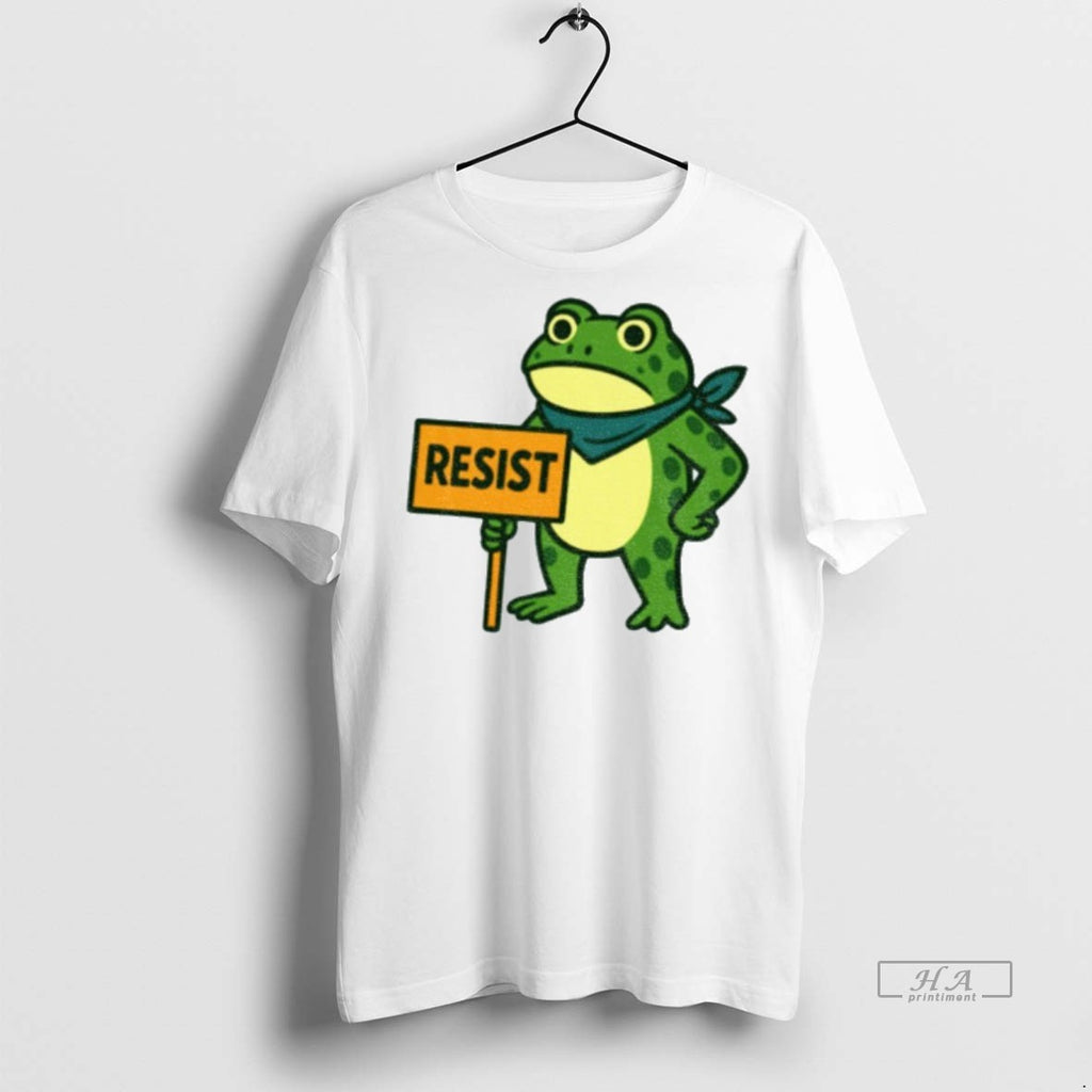 Official Trendy Frog Resist Portland Frog Protest Activist Political 2025 Tee Sweater