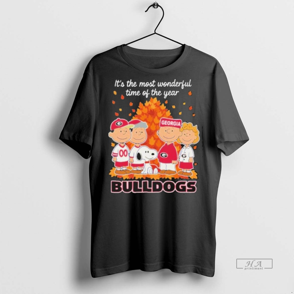 Official Trendy Georgia Bulldogs X Peanuts Fall Its The Most Wonderful Time Of The Year