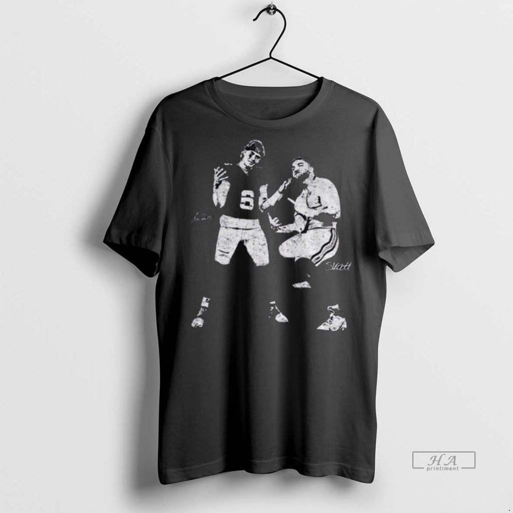 Official Trendy Jaxson Dart Cam Skattebo Football New York Football Signature Retro Tee Sweater
