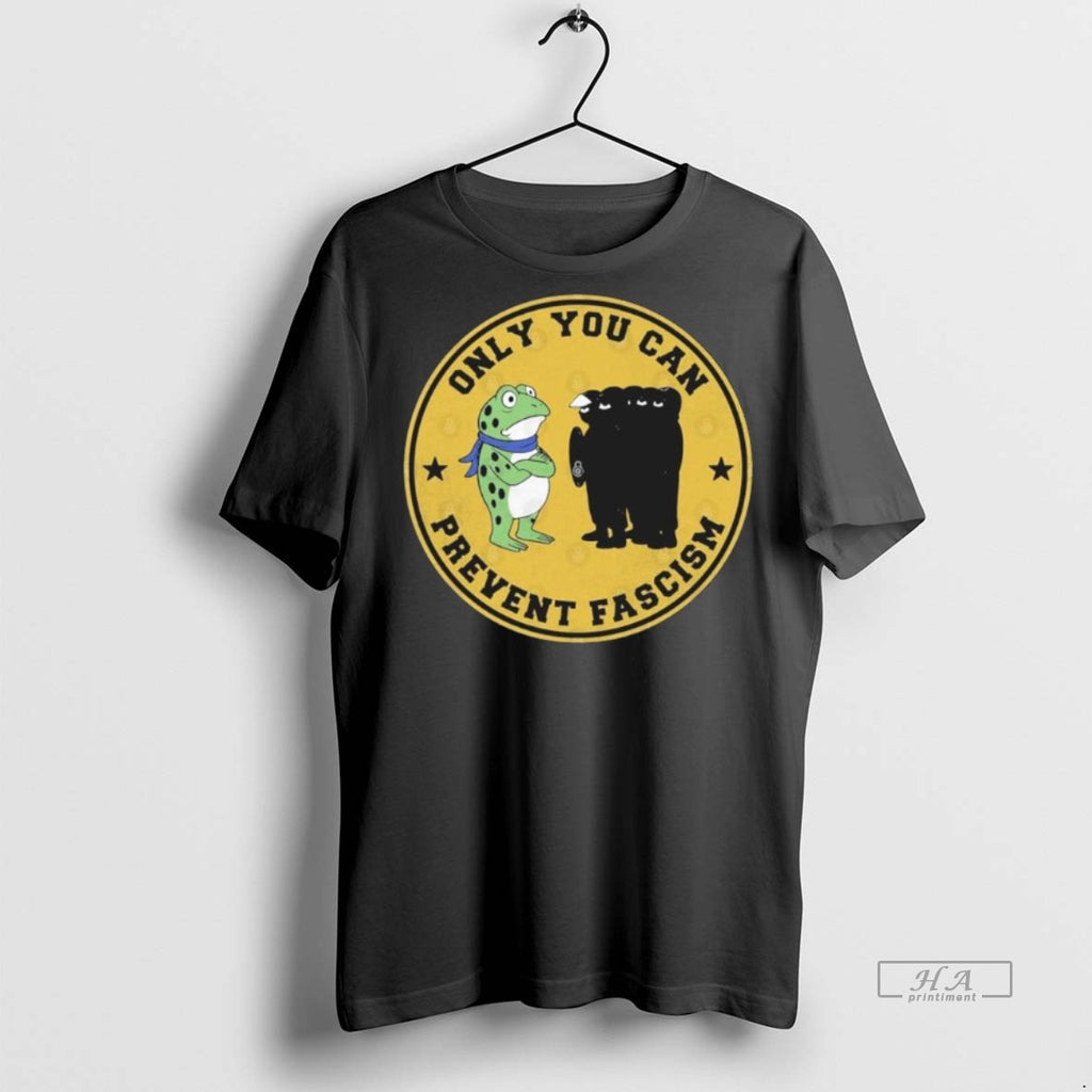 Official Trendy Only You Can Prevent Fascism Portland Frog Tee Sweater
