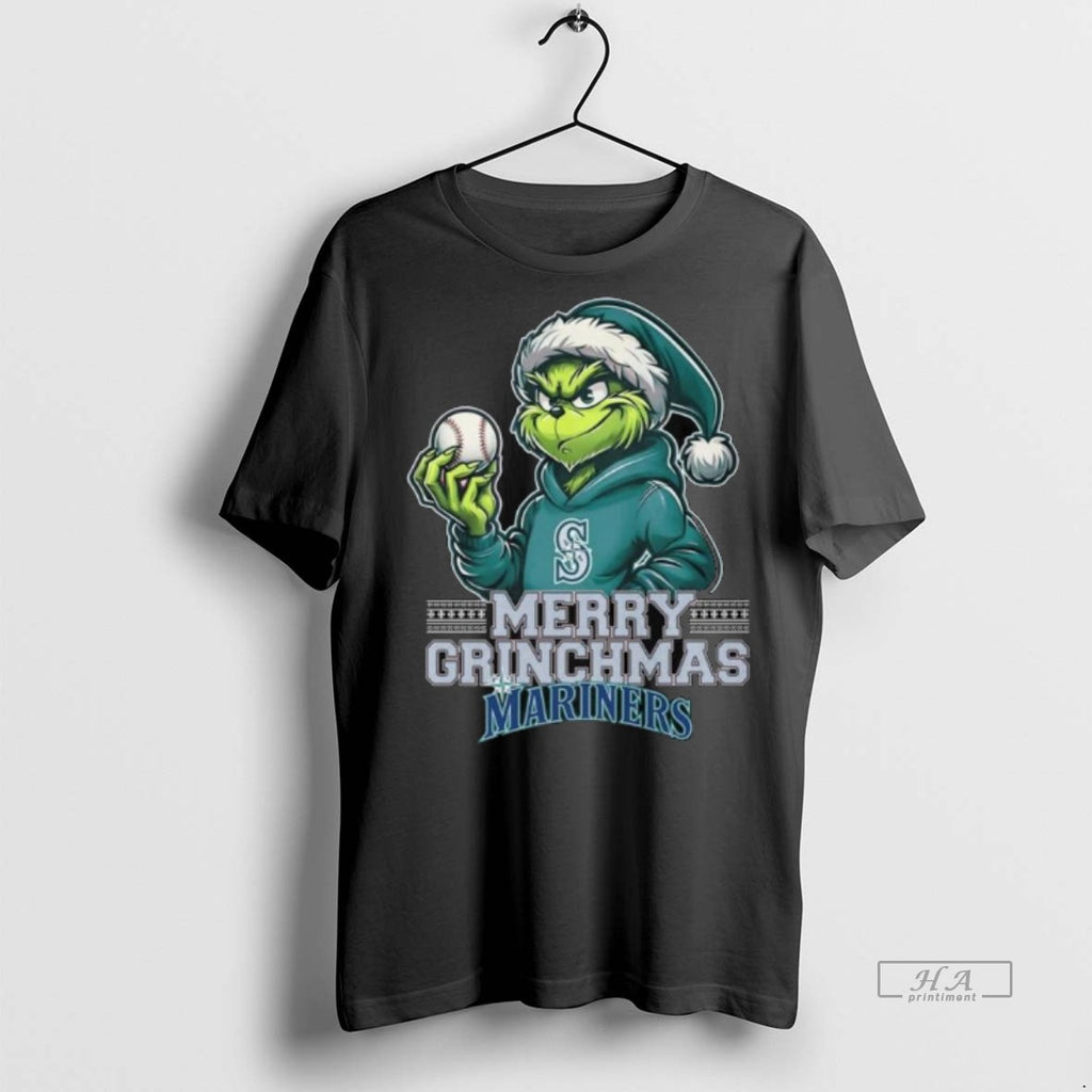 Official Trendy The Grinch Merry Grinchmas Seattle Mariners 2025 Long Sleve Tee Sweater