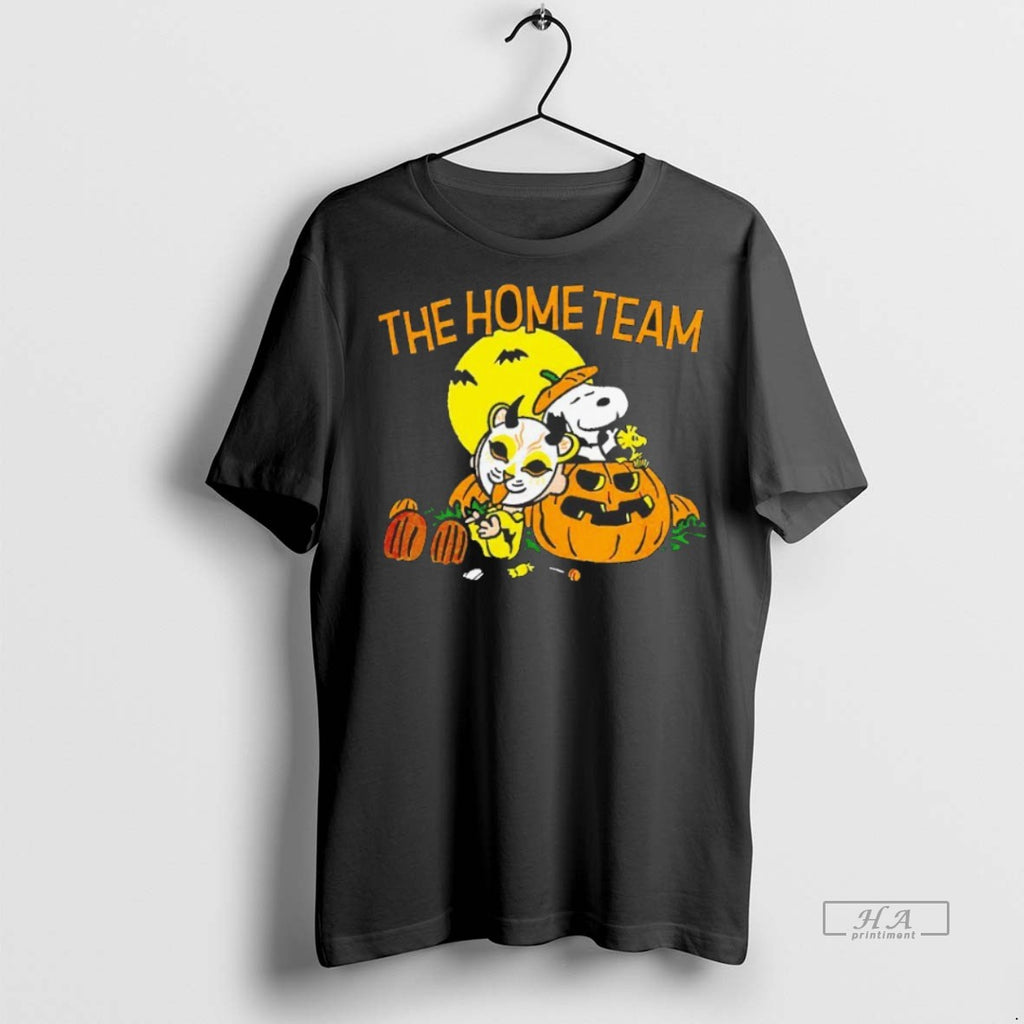 Official Trendy The Home Team Peanuts Halloween Blackshirt Tee Sweater