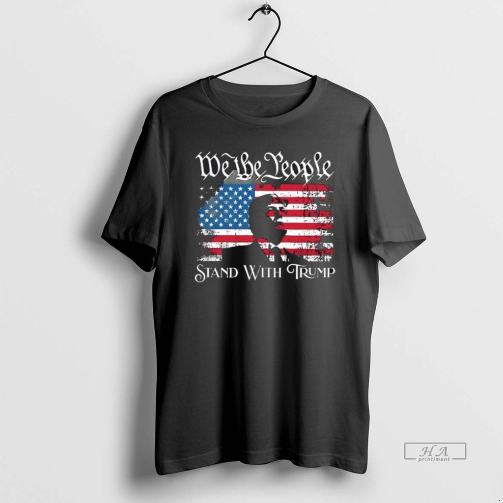 Official Trendy We The People Stand With Trump Us Flag