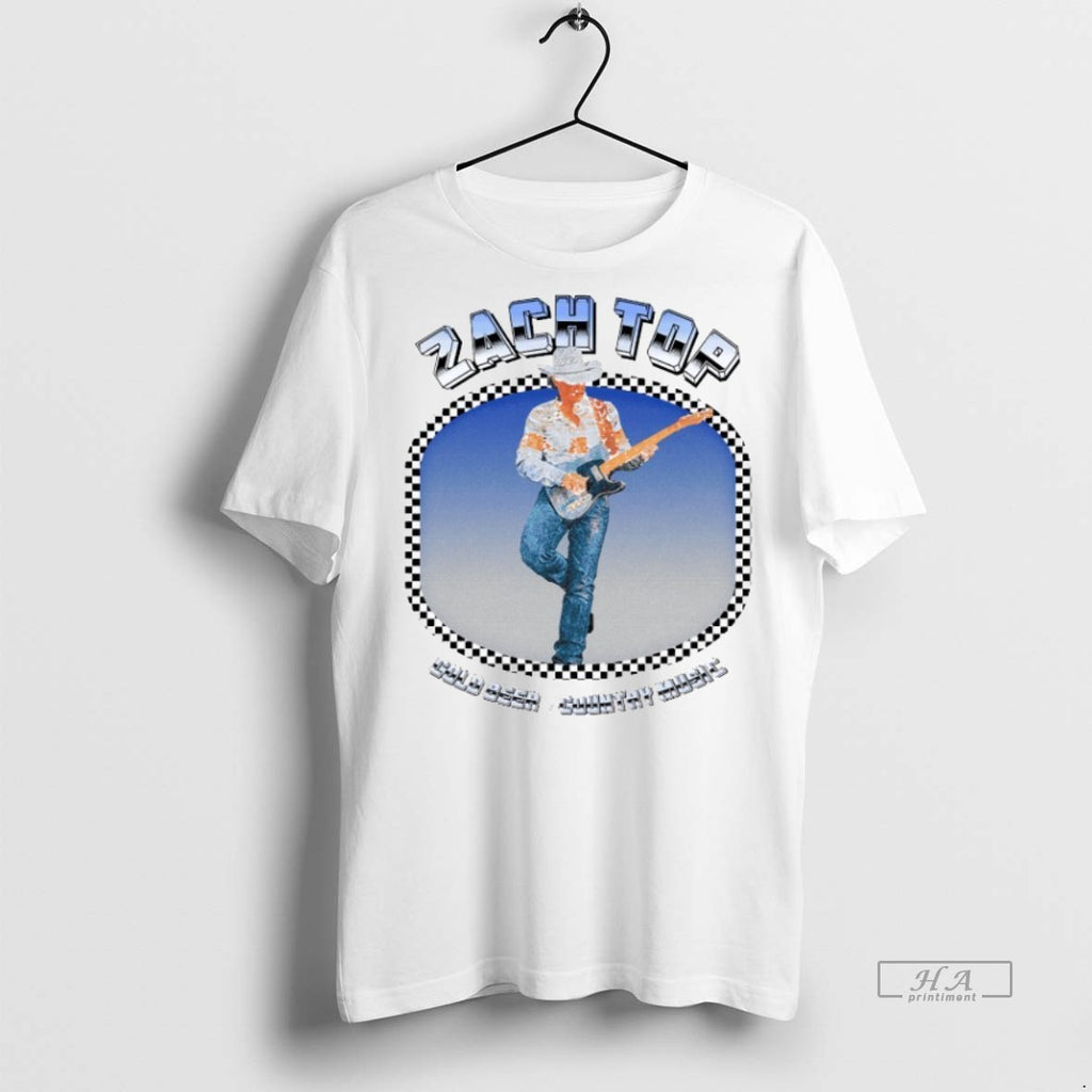 Official Trendy Zach Top Cold Beer Country Music Lean Back Guitar Tee Sweater