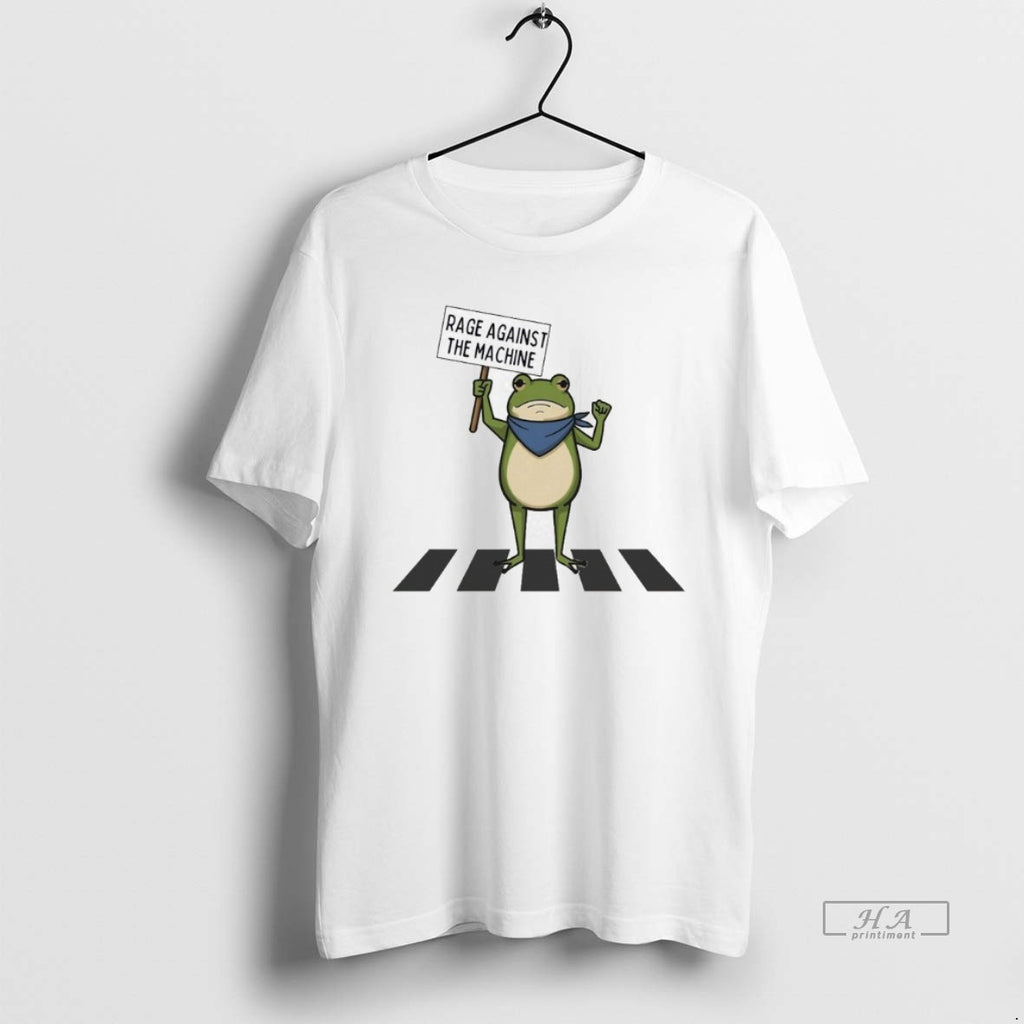 Official Trendy Rage Against The Machine Abolish Ice Anti Fascism Peaceful Protest Portland Frog Tee