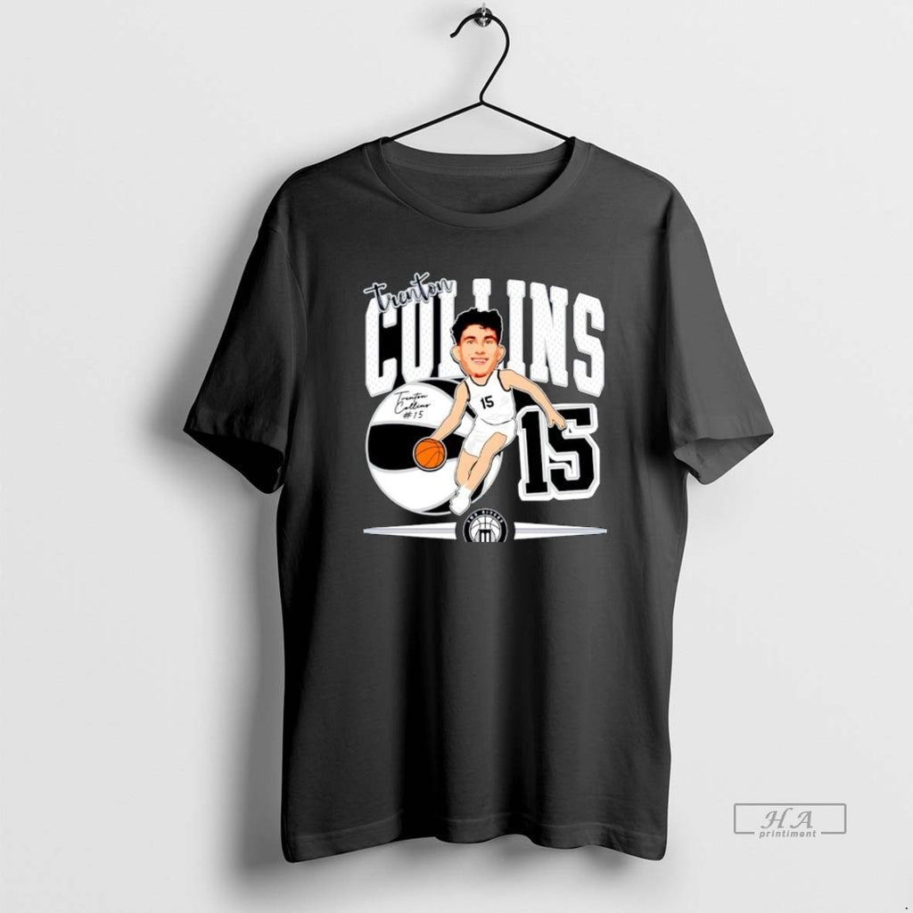 Official Trenton Collins Marietta Basketball Caricature 25 26 Christmas