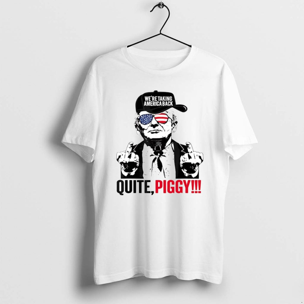 Official Trump Saying Quiet Piggy Middle Finger