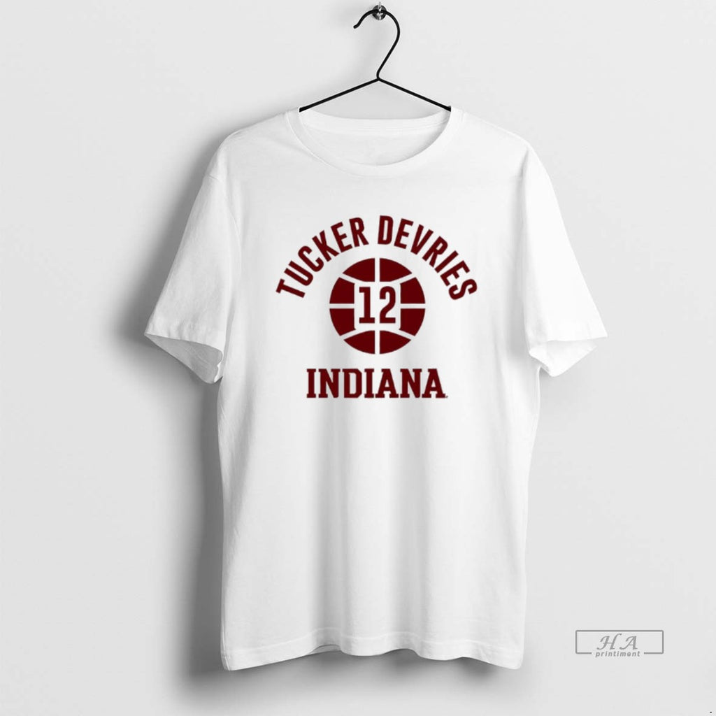 Official Tucker Devries Name Number Ball Indiana Basketball