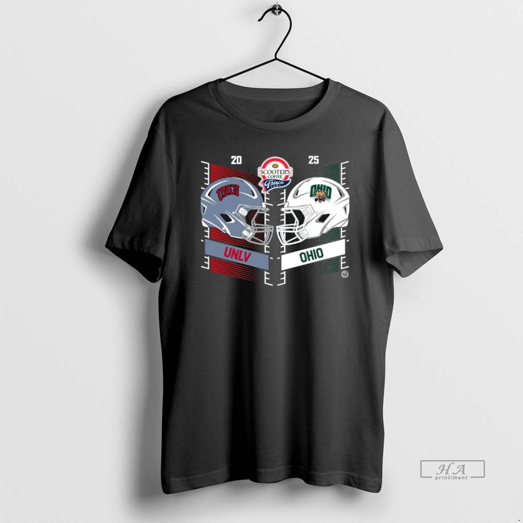 Official Unlv Rebels Vs Ohio Bobcats 2025 Scooters Coffee Frisco Bowl Head To Head Helmet