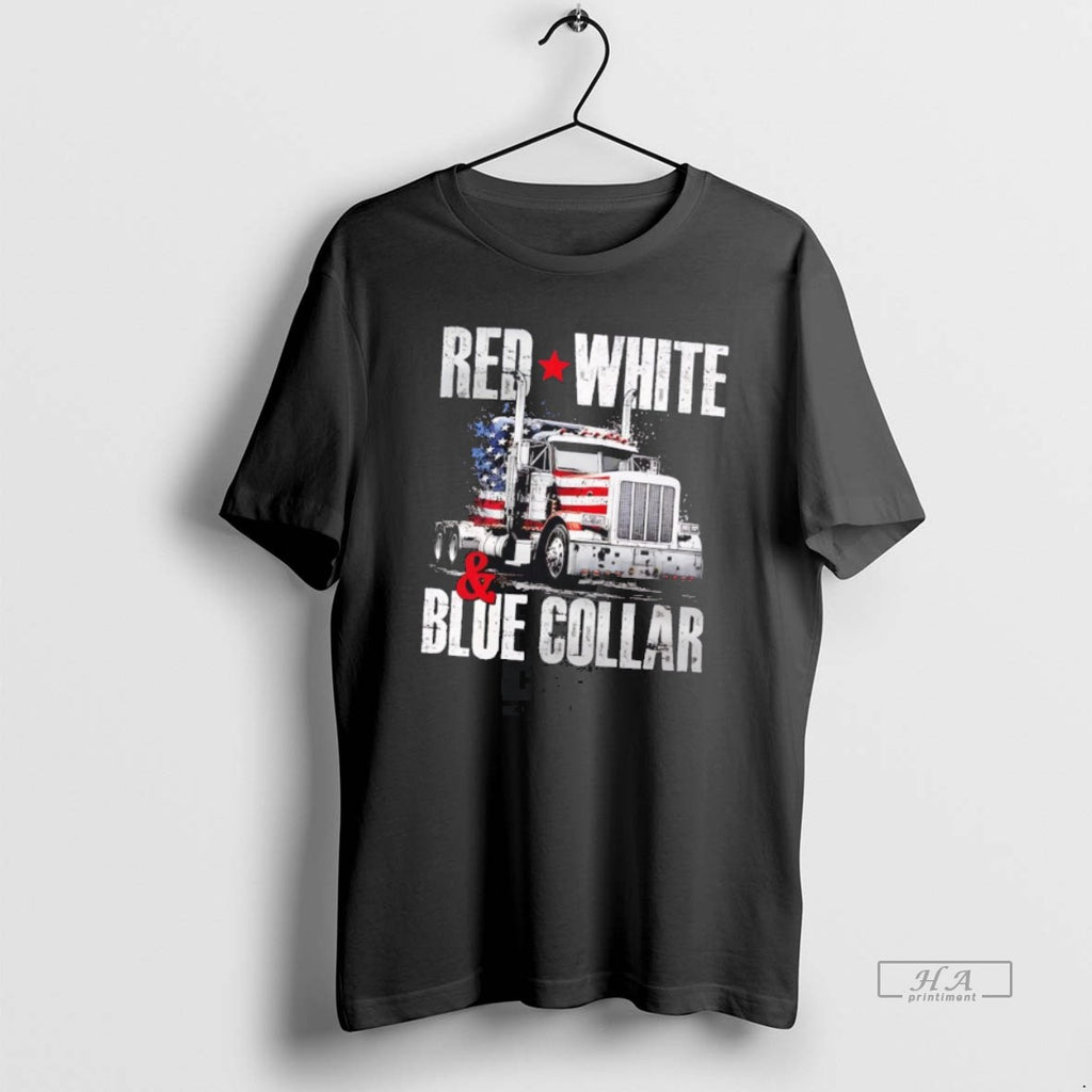 Official Us Flag Red White And Blue Collar Truck