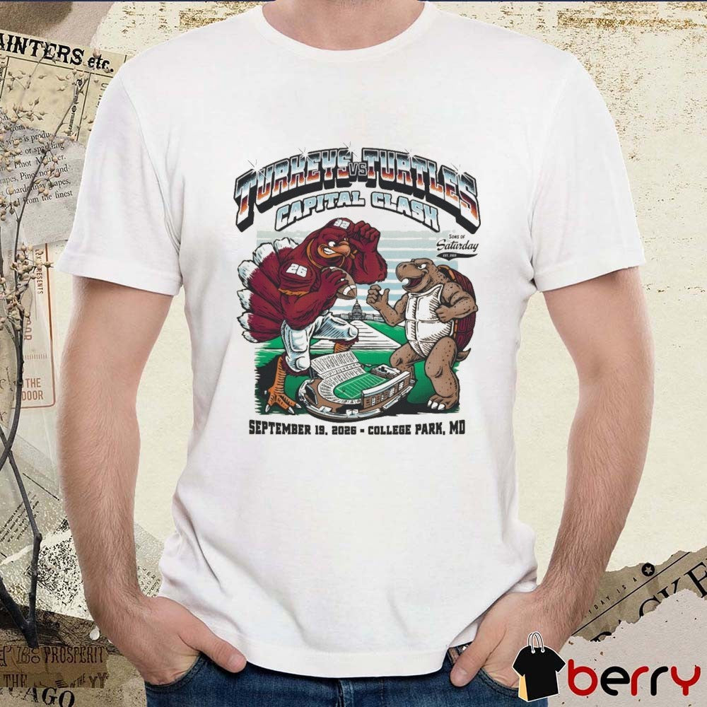 Virginia Tech Hokies vs Maryland Terrapins – Turkeys vs Turtles Capital Clash Sep 19 2026 College Park MD t-shirt