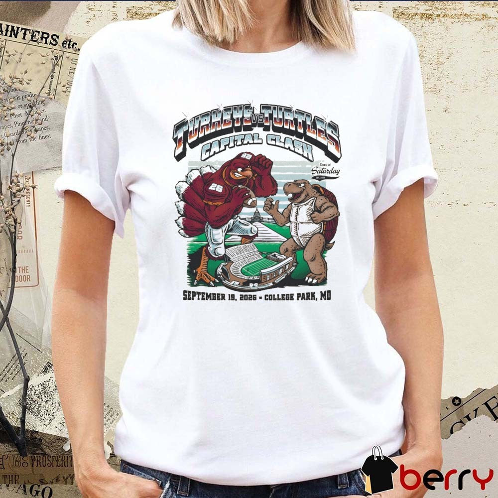 Virginia Tech Hokies vs Maryland Terrapins – Turkeys vs Turtles Capital Clash Sep 19 2026 College Park MD t-shirt