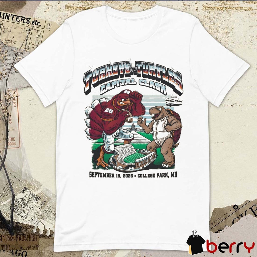 Virginia Tech Hokies vs Maryland Terrapins – Turkeys vs Turtles Capital Clash Sep 19 2026 College Park MD t-shirt