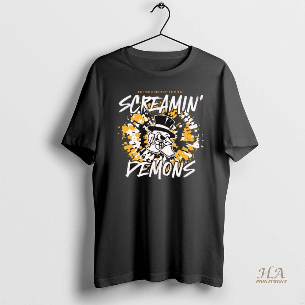 Official Wake Forest University Basketball Screamin Demons Tie Dye Nation